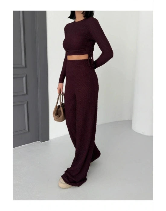 Bubble alt üst takım bordo pt510446