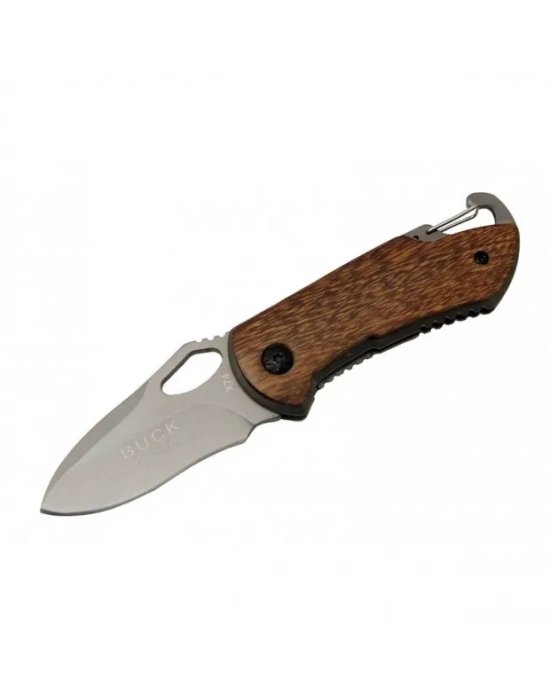 Buck X74 Çakı Ahşap 15 Cm Manuel, Kemerlikli