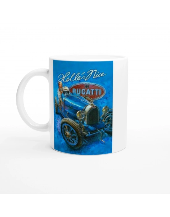 Bugatti Type 35 ve Helle Nice Temalı Retro Kupa Bardak
