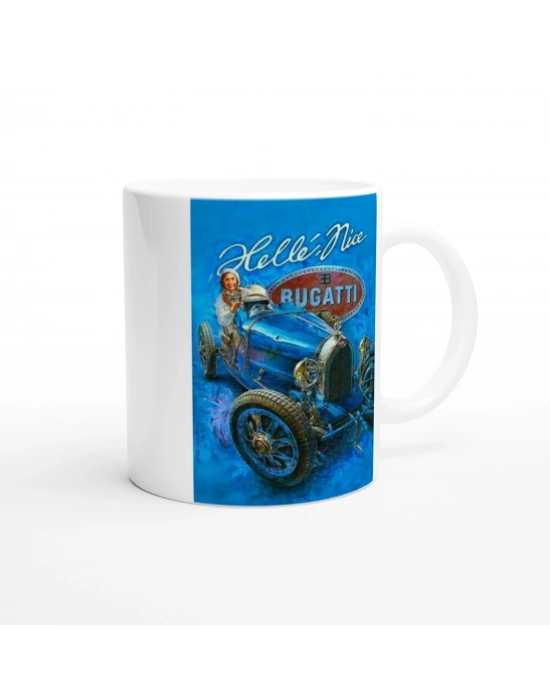 Bugatti Type 35 ve Helle Nice Temalı Retro Kupa Bardak