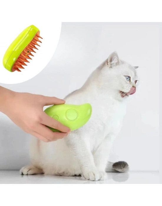 ®  Buharlı Yumuşak Silikon Uçlu Kedi & Köpek Tüy Tarama Tarağı Yıkama Fırçası