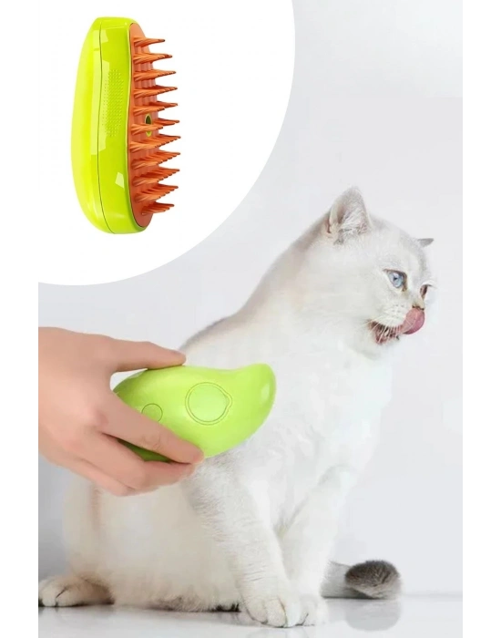 ®  Buharlı Yumuşak Silikon Uçlu Kedi & Köpek Tüy Tarama Tarağı Yıkama Fırçası