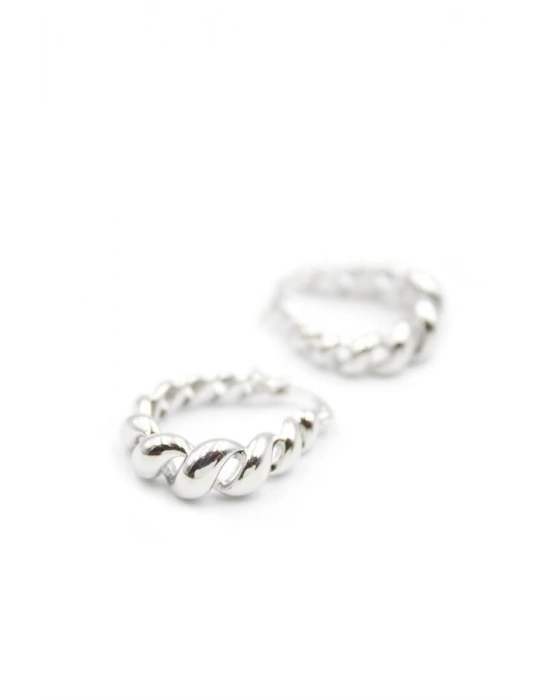 Burgu Halka Küpe - Gümüş