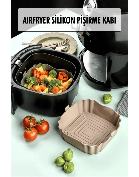 Bütün Airfryerlere Uyumlu Vizon Silikon Pişirme Kabı