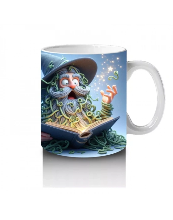 Büyü Kitabı Okuyan Fare Figürlü Tatlı Cadılar Bayramı Baskılı Kupa Bardak