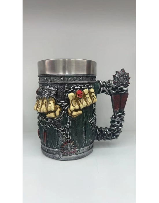 Büyük Boy Game Over Çelik Kupa Kod 8263