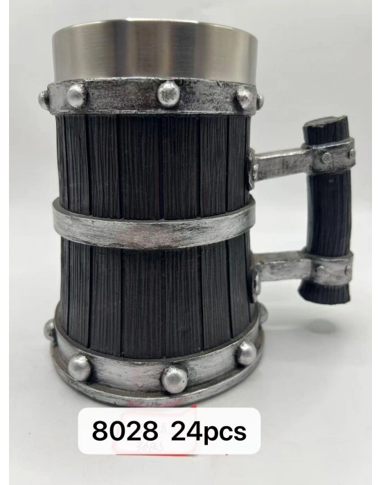 Büyük Boy Gümüş İşlemeli Çelik Kupa Kod 8028