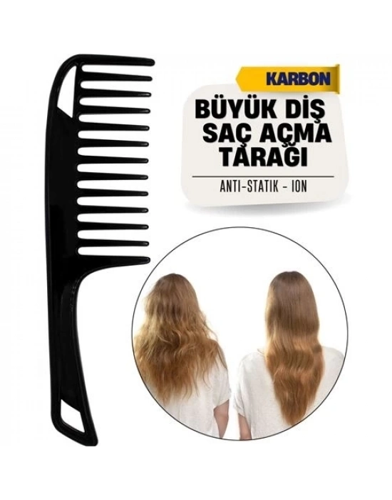 Büyük Diş Geniş Saç Açma Tarağı