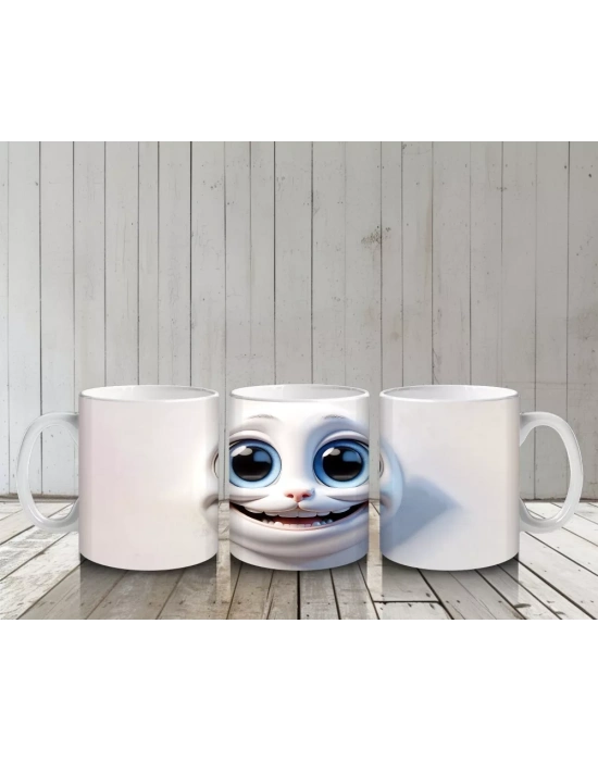 Büyük Gözlü Sevimli Deniz Canlısı – Baskılı Kahve Kupası