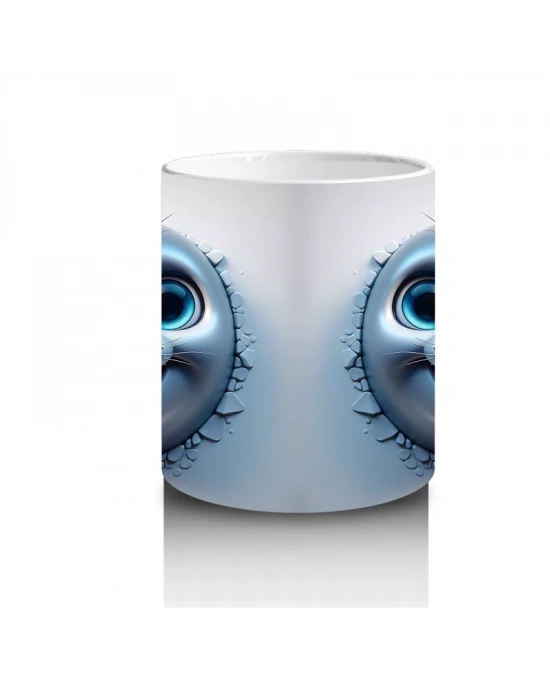 Büyük Gözlü Sevimli Deniz Canlısı İkilisi – Baskılı Kahve Kupası