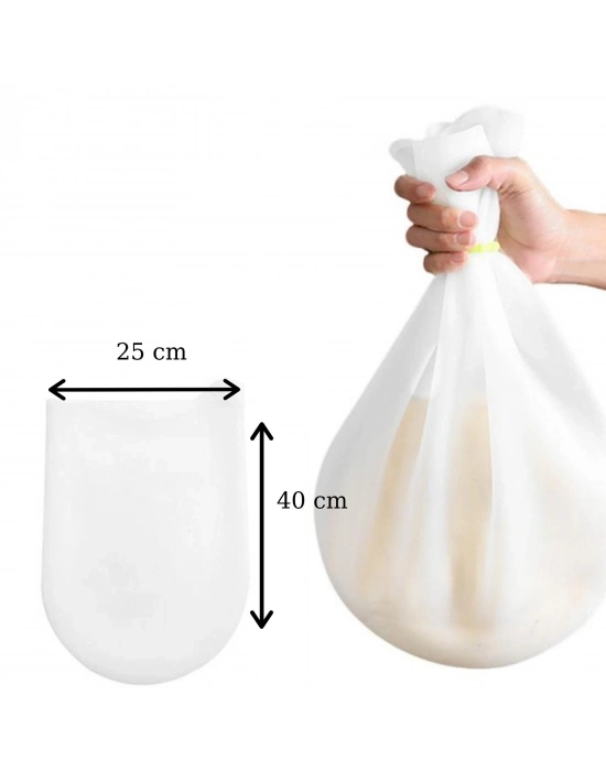 ®  Büyük  Hamur Torbası  Silikon Şeffaf Hamur Yoğurma Torbası Ekmek Makarna Mantı  Hamuru Kolay