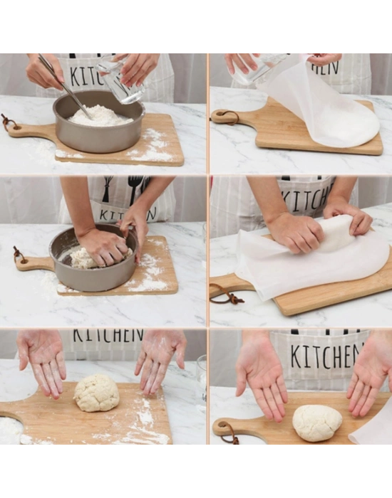 ®  Büyük  Hamur Torbası  Silikon Şeffaf Hamur Yoğurma Torbası Ekmek Makarna Mantı  Hamuru Kolay