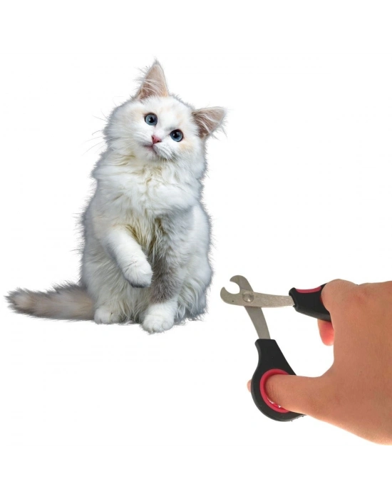 ® Büyük Irk Köpek Kedi Çelik Uçlu Evcil Hayvan Tırnak Makası Pati Bakım Aleti Ergonomik Kaymaz