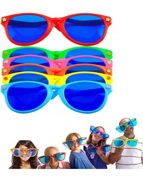 Büyük Parti Gözlüğü Rengarenk 6 Adet 27x9 Cm