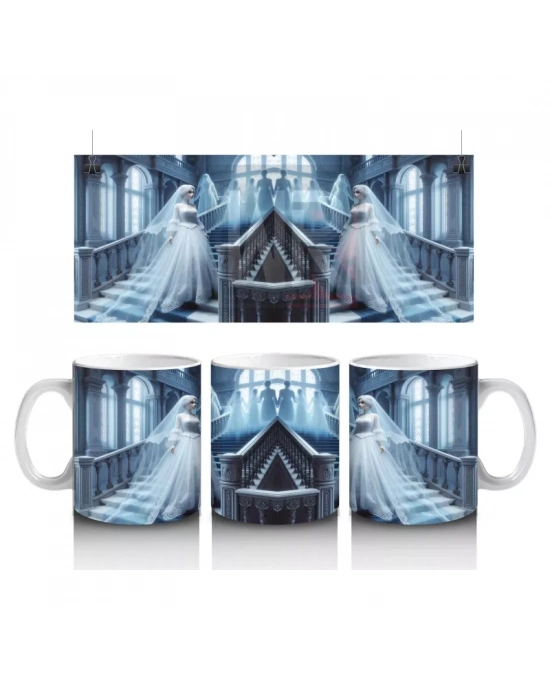 Büyülü İksir Şişeleriyle Sevimli Cadı Temalı Cadılar Bayramı Baskılı Kupa Bardak