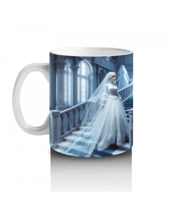 Büyülü İksir Şişeleriyle Sevimli Cadı Temalı Cadılar Bayramı Baskılı Kupa Bardak