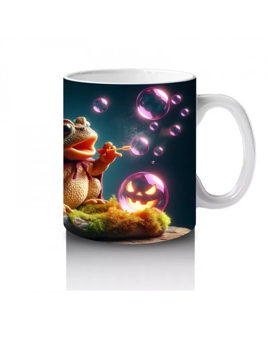 Büyülü İksir Şişeleriyle Sevimli Cadı Temalı Cadılar Bayramı Baskılı Kupa Bardak