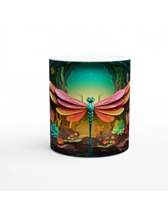 Büyülü Mağarada Uçan Yusufçuk Temalı Baskılı Kupa Bardak