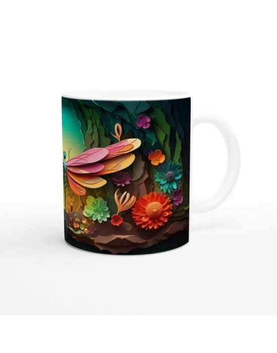 Büyülü Mağarada Uçan Yusufçuk Temalı Baskılı Kupa Bardak