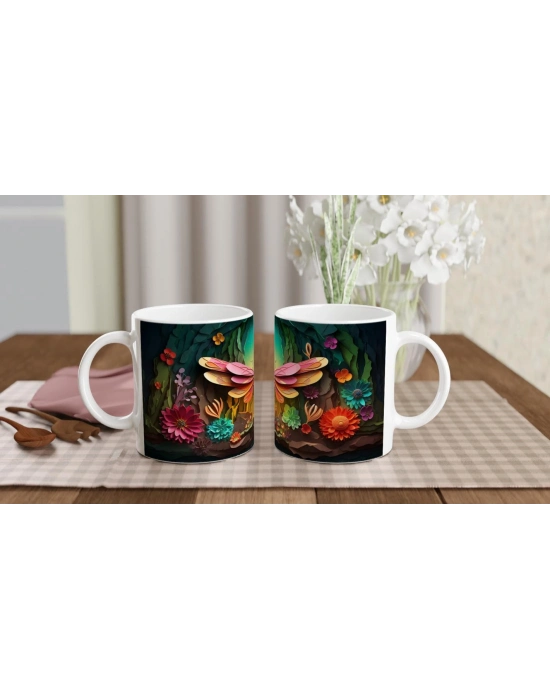 Büyülü Mağarada Uçan Yusufçuk Temalı Baskılı Kupa Bardak