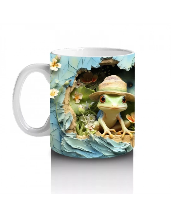 Büyülü Ormanda Aynalı Elf Karakterleri ve Masalsı Manzara - Baskılı kahve kupası