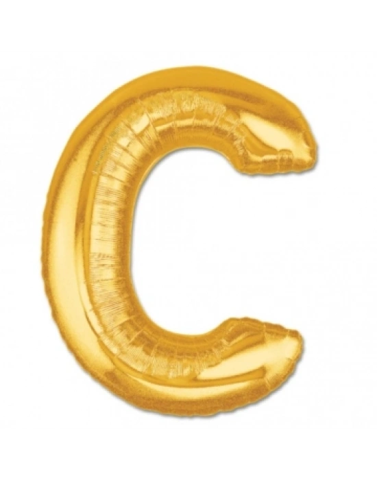 C Harf Folyo Balon Altın Renk  40 inç