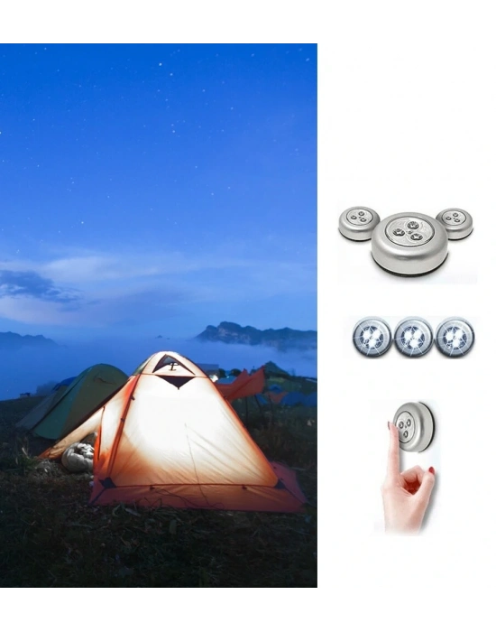 Çadır Lambası Dokunmatik Stick Lamba - Piller Dahildir