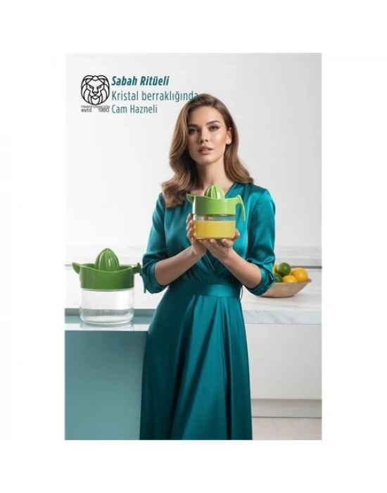 ® Cam Hazneli 300 ml Lüks Limon ve Portakal Sıkacağı 11,4 cm