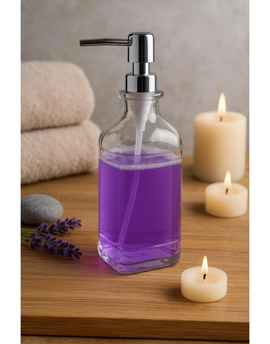 Cam Kare Sıvı Sabunluk 750 ml