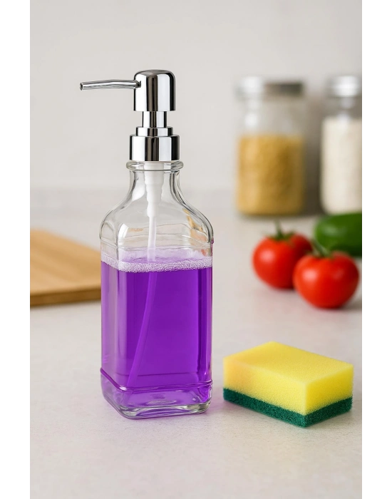 Cam Kare Sıvı Sabunluk 750 ml