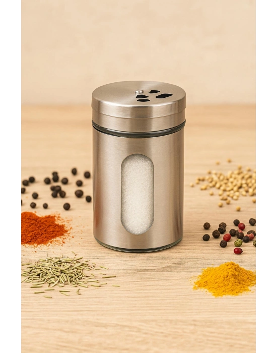 Cam Metal Kapaklı Tuzluk 100 ml