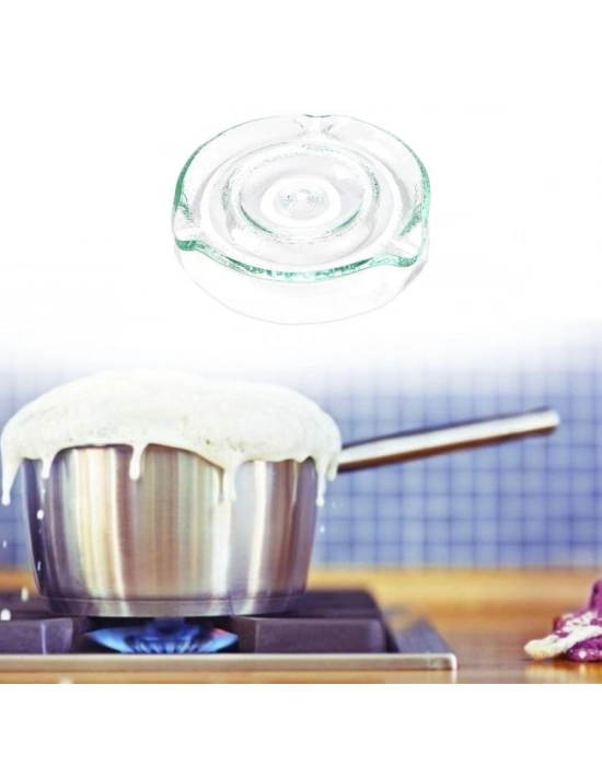 ®  Cam Süt Kaynatma ve Taşma Önleyici Aparat – Süt Taşırmaz Güvenli Kaynatma,Isıya Dayanıklı Cam
