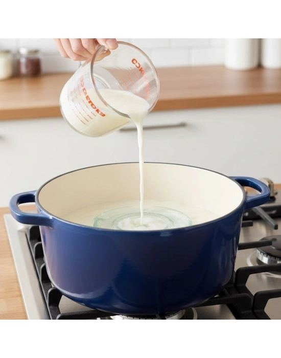 ®  Cam Süt Kaynatma ve Taşma Önleyici Aparat – Süt Taşırmaz Güvenli Kaynatma,Isıya Dayanıklı Cam