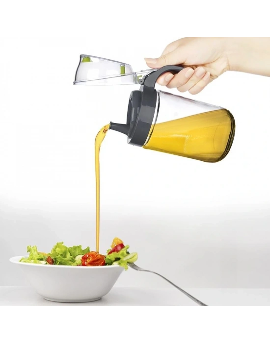 Cam Yağdanlık - Kulplu Sirkelik Sosluk 660ml