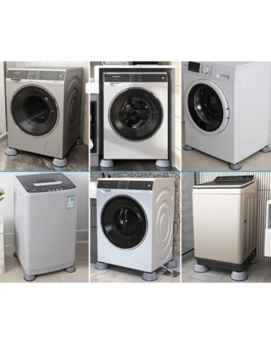 Çamaşır Makinesi Kayma Ve Titreşim Engelleyici - Gürültü Emici Aparatlar 4 Lü Set