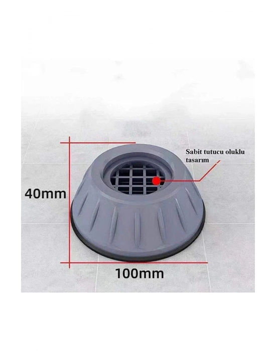 Çamaşır Makinesi Titreşim Önleyici Mobilya Yükseltici Kaydırmaz Vantuzlu Stoper Set 4 Adet