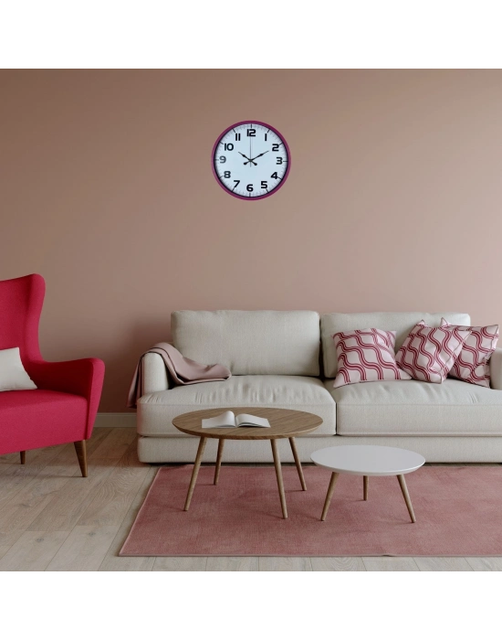 Candy Pembe 36 Cm Dekoratif Duvar Saati