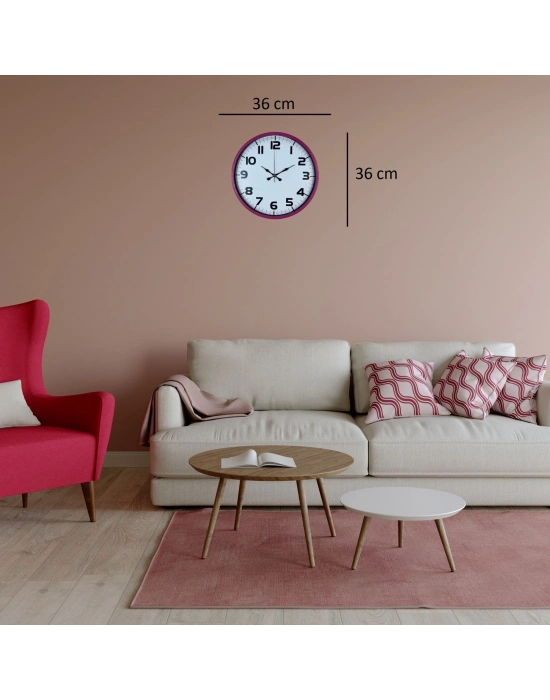Candy Pembe 36 Cm Dekoratif Duvar Saati