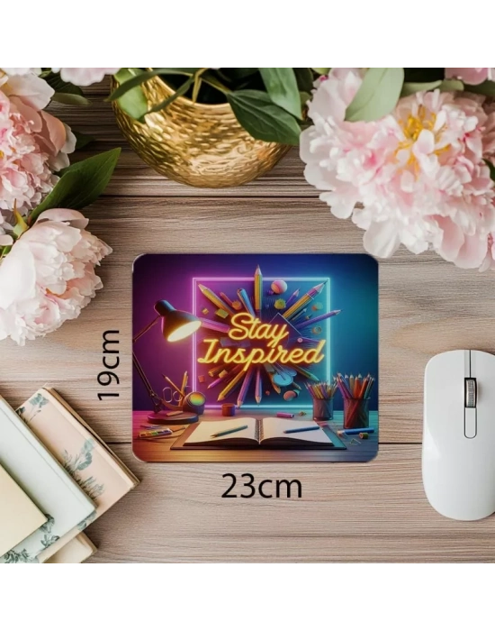 Canlı Işıklarla Tasarlanmış 3D Motivasyon Mousepad - 19x23 cm 2 mm Dikdörtgen İthal Baskılı Mouse Pad