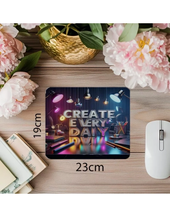 Canlı Renkli Günlük Motivasyon Mousepad - 19x23 cm 2 mm Dikdörtgen İthal Baskılı Mouse Pad