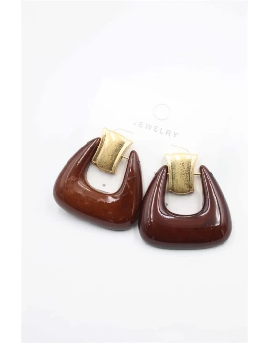 Çanta Küpe - Kahverengi