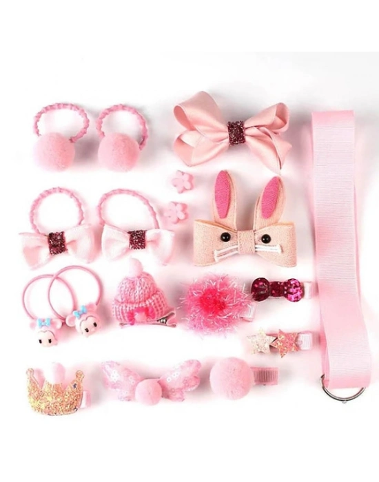 Çanta Kutulu Şirin Kız Çocuk Toka Seti - 18 Parça