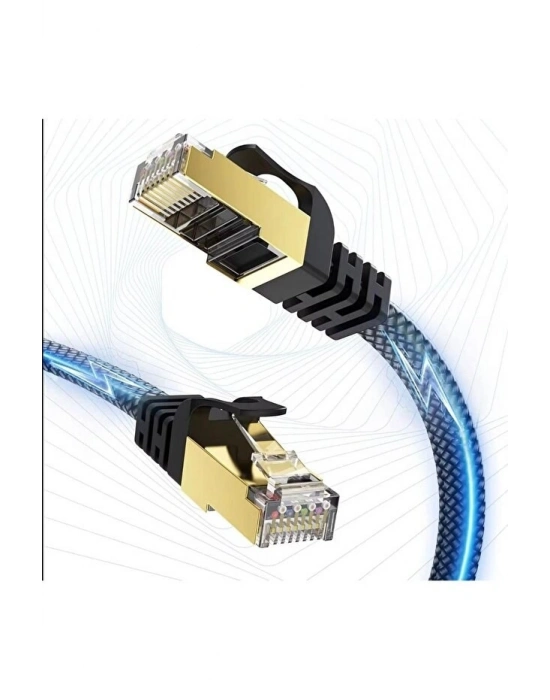 ® Cat 8 LAN Kablosu –Ethernet Kablosu Örgü Kaplama, Yüksek Hızlı