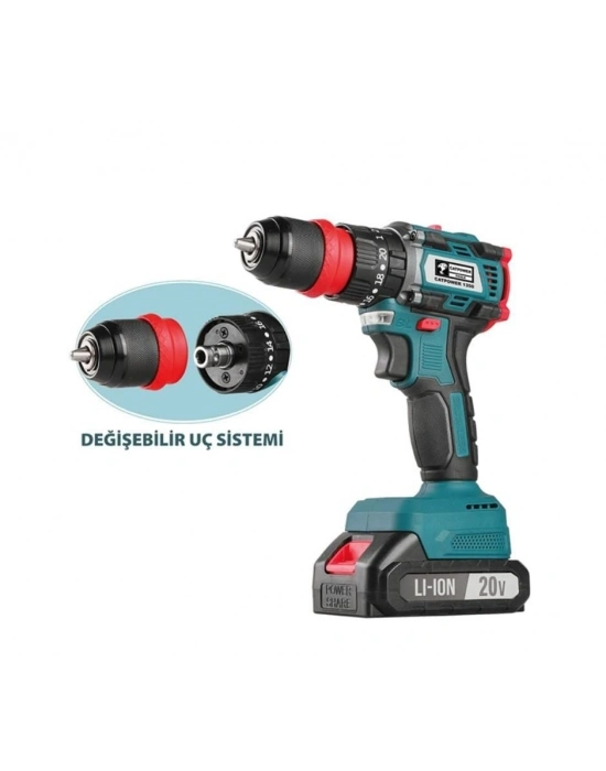 ® Cat Power 1350 Akülü Vidalama Makinesi 20 V 2,0 Ah