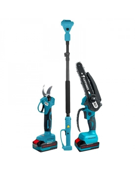 ® Cat Power 1520 Akülü Dal Kesme ve Budama Makası Seti Teleskopik Saplı