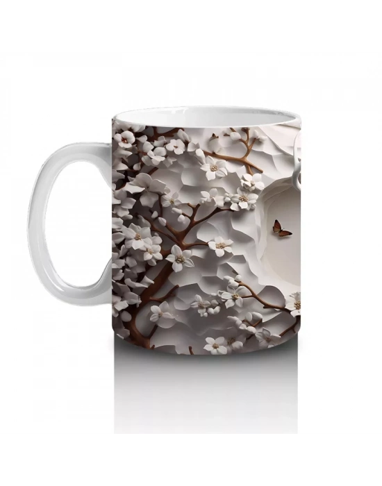 Çatlak Duvar Arasında Bronz Renkli Geyik – Baskılı Kahve Kupası