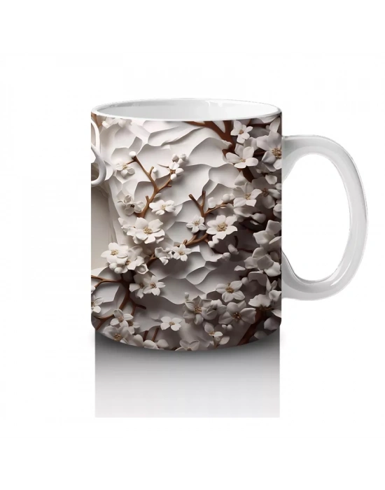 Çatlak Duvar Arasında Bronz Renkli Geyik – Baskılı Kahve Kupası