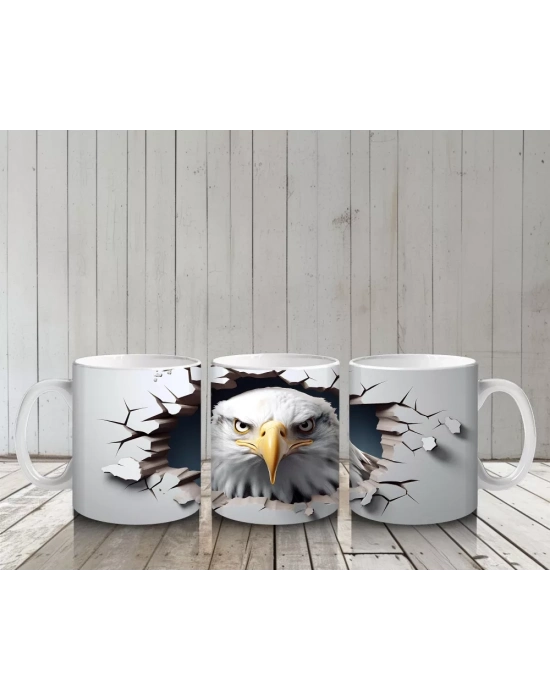 Çatlak Duvar Arasında Kartal – Baskılı Kahve Kupası