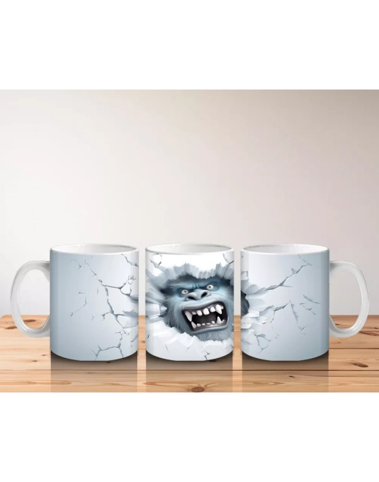 Çatlak Duvar Arasında Kükreyen Yaratık – Baskılı Kahve Kupası