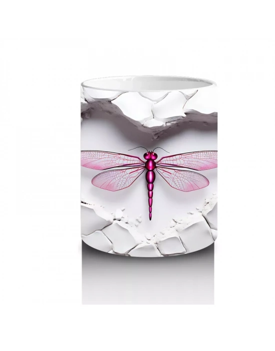 Çatlak Duvar Arasında Mor Kanatlı Yusufçuk – Baskılı Kahve Kupası